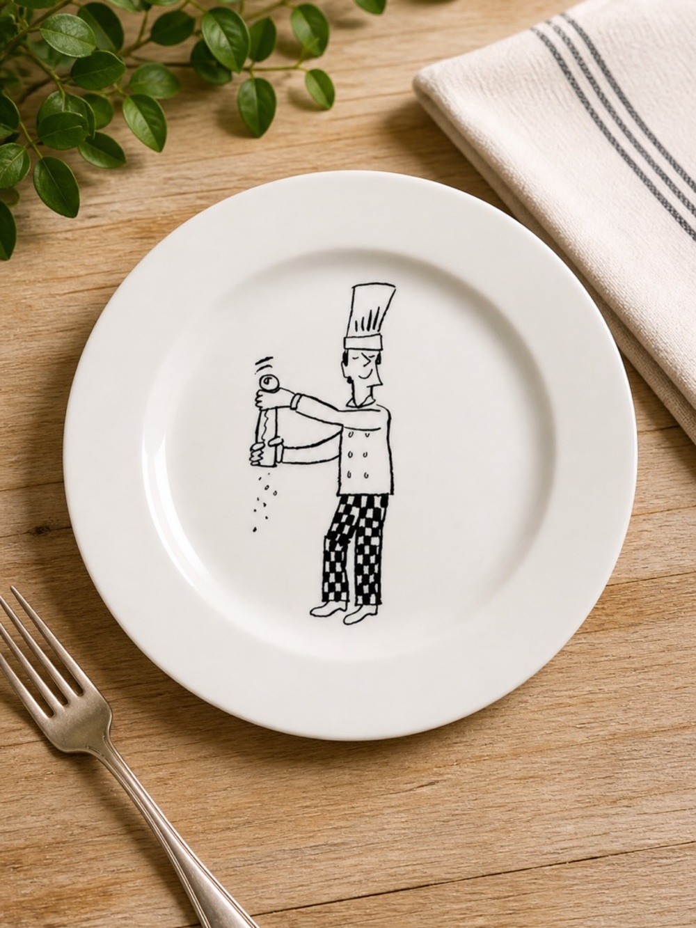 Wedgwood Chef Plate 9.75” Grand Gourmet Pepper Mill Bone China Vintage